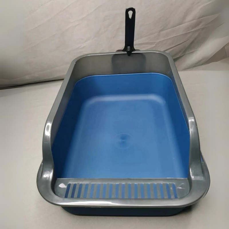 Caixa de Areia Semi Fechada para Gatos com Borda e Pazinha Inclusa - Conforto e Praticidade na Limpeza