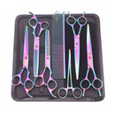 Kit Profissional de Tesouras e Pente para Banho e Tosa Purple Dragon com Estojo – Transforme a Experiência do Seu Pet