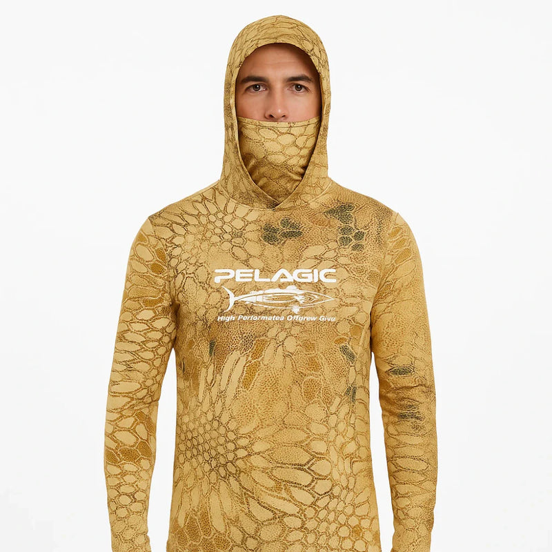 Camisa PELAGIC Manga Longa UV50+ Camuflada para Conforto e Proteção