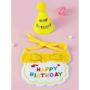 Conjunto de Chapéu e Babador para Aniversário de Cães e Gatos