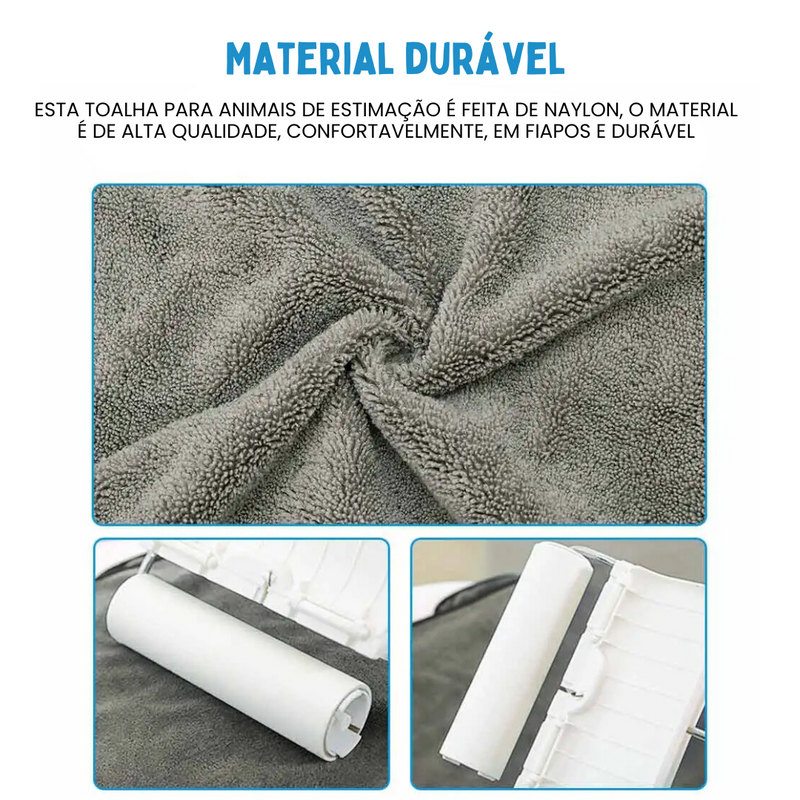 Toalha de Banho Pet em Microfibra Ultra Absorvente para Conforto e Praticidade na Hora do Banho