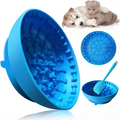 Tigela de Silicone para Alimentação Lenta com Tapete Lick Mat e Espátula - Conforto e Satisfação para Seu Cachorro