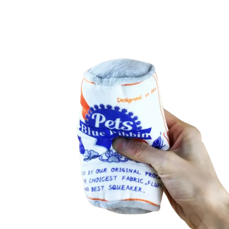 Brinquedo de Pelúcia em Forma de Lata de Refrigerante para Cachorros - Diversão e Conforto para Seu Pet