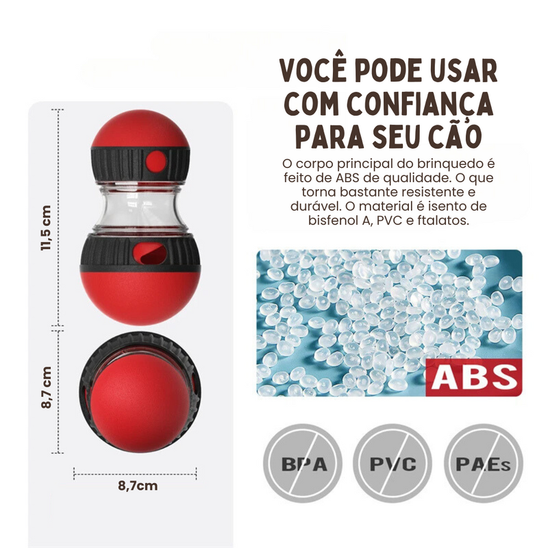 Brinquedo Interativo Recheável para Petiscos e Ração: Diversão e Estímulo para Seu Pet