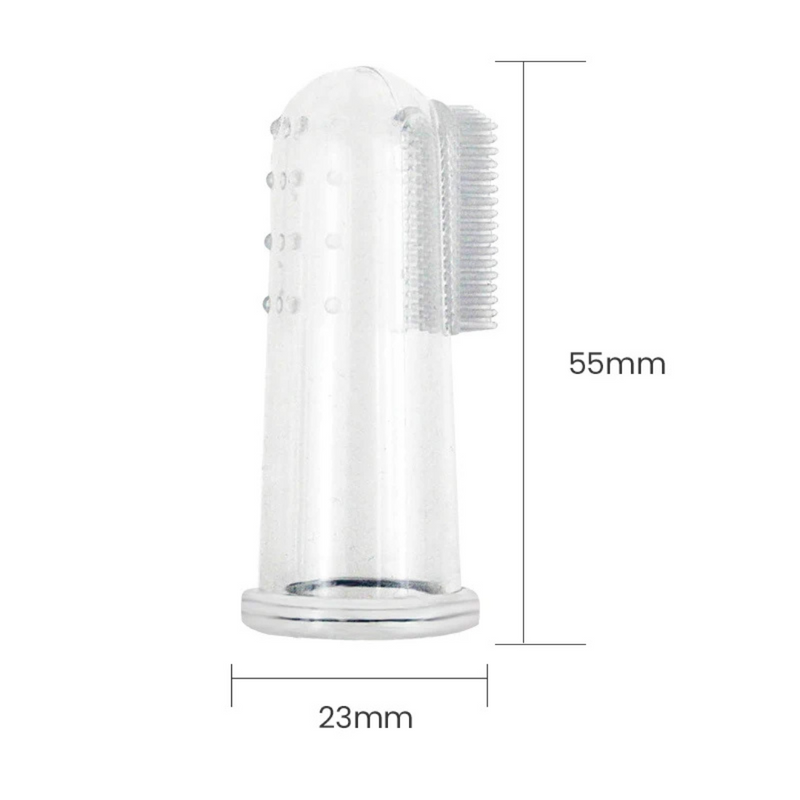 Escova Dedeira de Silicone para Pets: Combate Tártaro e Mau Hálito com Conforto e Praticidade