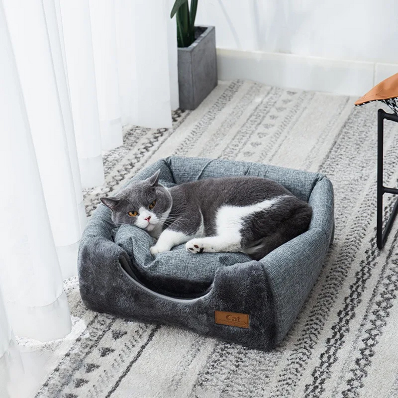 Cama Toca Triangular Aconchegante para Gatos e Cães: Conforto e Calor para Seu Melhor Amigo