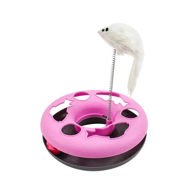 Disco Interativo com Bolinha Rotativa para Gatos