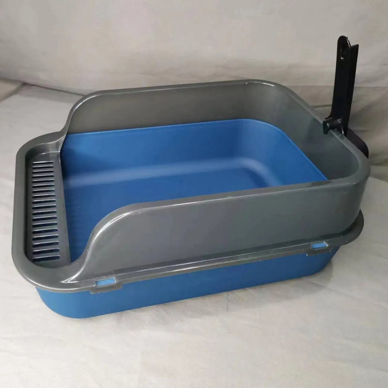 Caixa de Areia Semi Fechada para Gatos com Borda e Pazinha Inclusa - Conforto e Praticidade na Limpeza