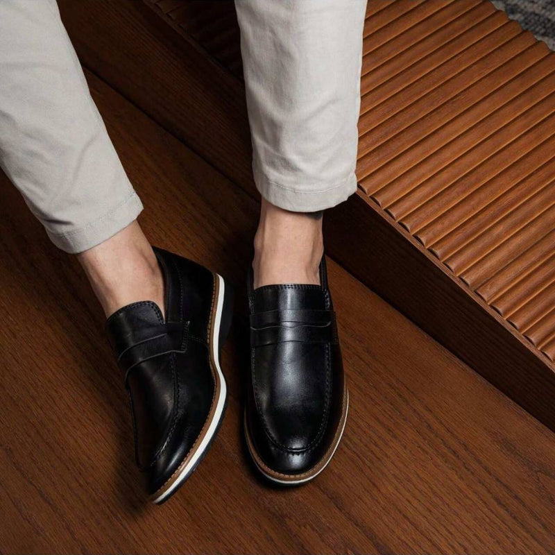 Mocassim Masculino Preto em Couro Dolph