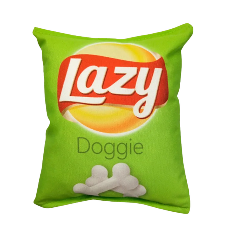 Almofada Divertida em Forma de Salgadinhos para Conforto do Seu Cachorro