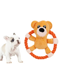 Brinquedo de Pelúcia com Corda e Argola para Mordida: Conforto e Diversão para Seu Cachorro