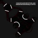 Coleira Peitoral Ajustável para Cachorros – Conforto e Segurança com Reflexividade em 6 Pontos