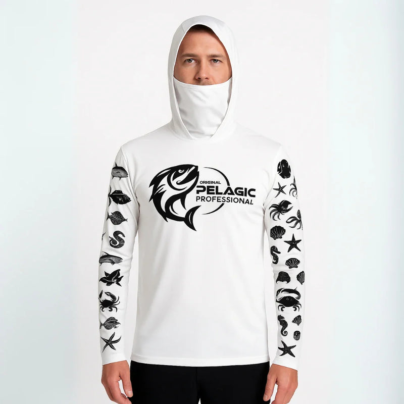 Camisa Manga Longa PELAGIC Estampada com Proteção UV50+ para Conforto e Estilo