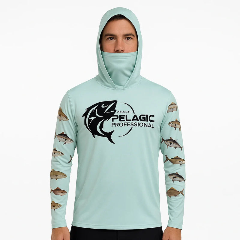 Camisa Manga Longa PELAGIC Estampada com Proteção UV50+ para Conforto e Estilo