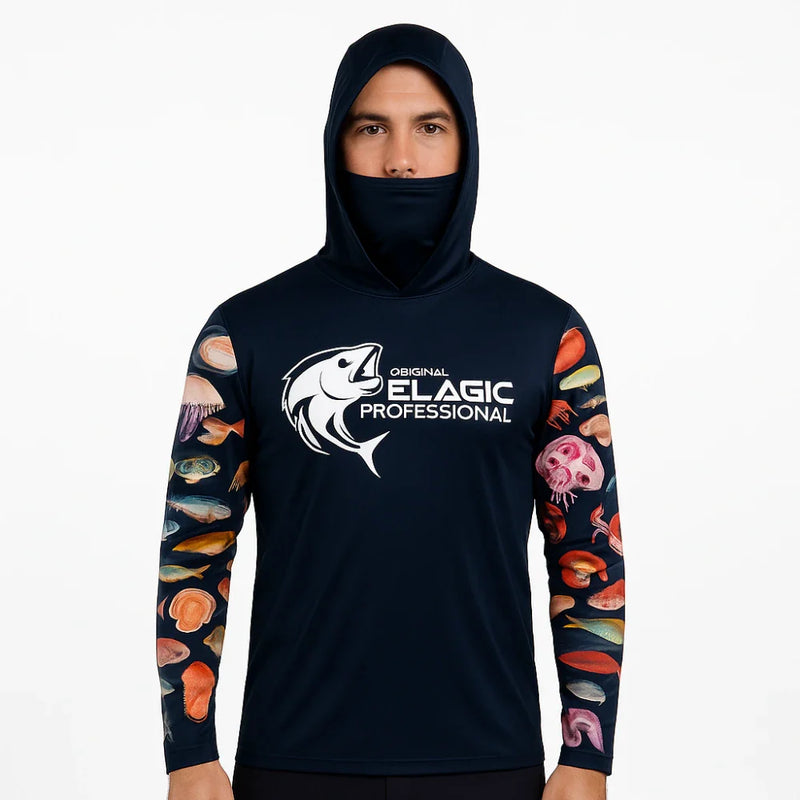 Camisa Manga Longa PELAGIC Estampada com Proteção UV50+ para Conforto e Estilo