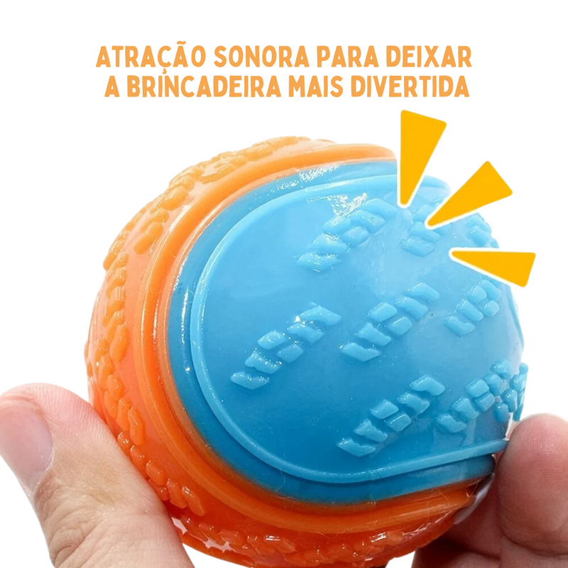 Bola de Borracha Sonora para Diversão do Seu Cachorro