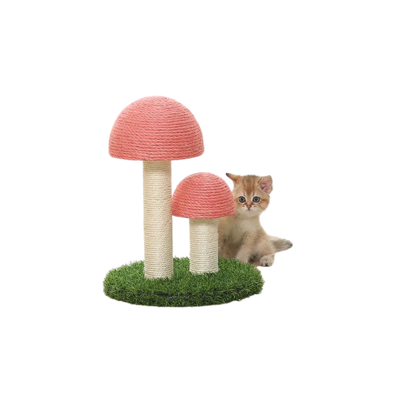 Arranhador de Sisal em Formato de Cogumelo para Gatos - Conforto e Estilo na Sua Casa