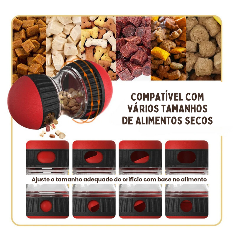 Brinquedo Interativo Recheável para Petiscos e Ração: Diversão e Estímulo para Seu Pet