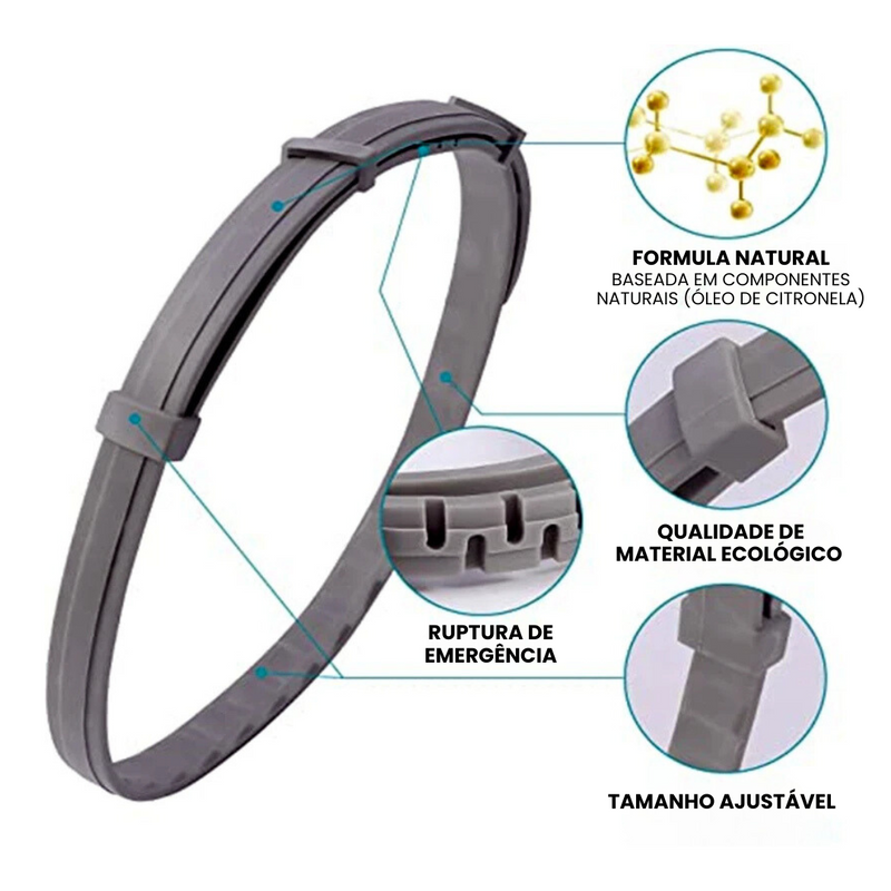 Coleira Repelente Antiparasitário para Proteção Eficaz Contra Pulgas e Carrapatos