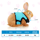 Coleira Peitoral Ajustável e Guia para Conforto e Segurança de Seu Coelho