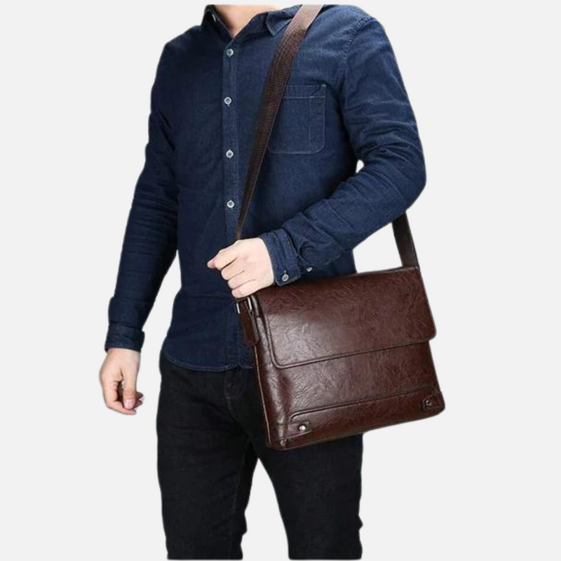 Bolsa de Ombro em Couro Genuíno - Estilo e Praticidade para o Profissional Moderno
