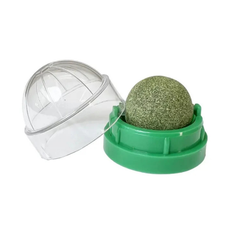 Bolinha de Catnip Interativa para Gatos com Adesivo Dupla Face – Brincadeira e Diversão Garantidas