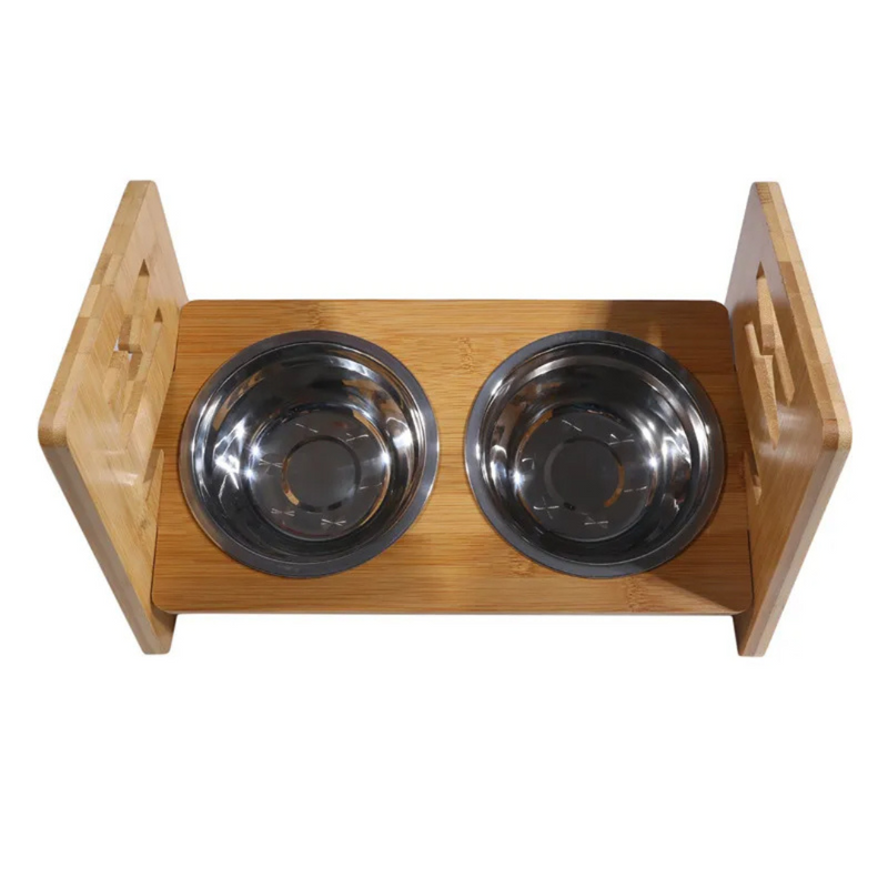 Comedouro e Bebedouro Duplo Elevado com Tigelas de Aço Inox – Conforto e Praticidade para Seu Pet