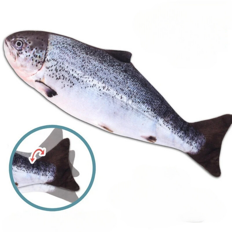 Brinquedo Interativo Para Gatos: Peixe Elétrico Que Vibra e Se Move