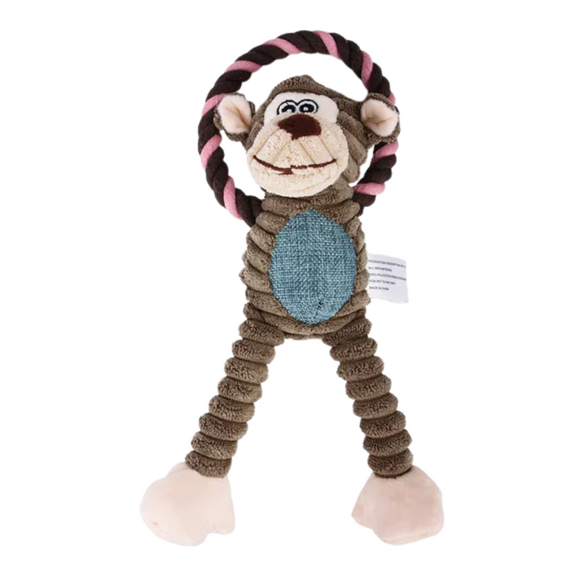 Mordedor de Pelúcia com Corda Resistente para Pets: Conforto e Diversão