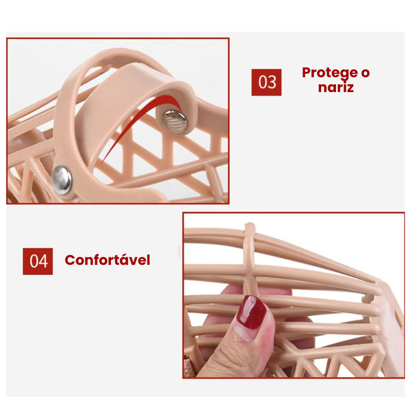 Focinheira Ajustável Para Pets: Conforto e Liberdade Respirável