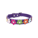 Coleira de Couro Floral para Conforto e Estilo de Gatos e Cães