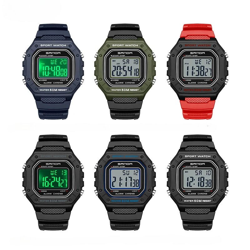 Relógio Digital Sanda 2156: Praticidade e Estilo à Prova D'Água