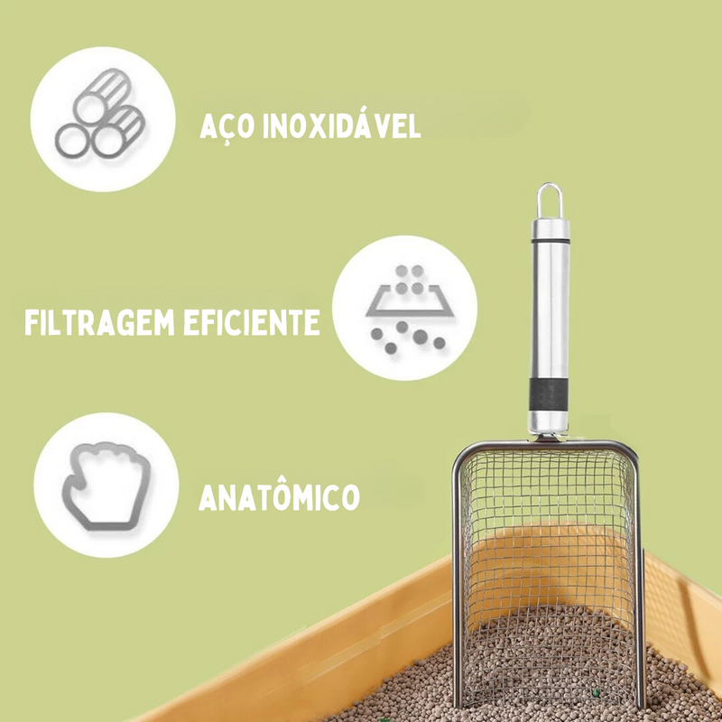 Pá Coletora de Fezes para Gatos – Praticidade e Conforto na Limpeza da Areia