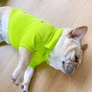 Confortável Roupinha de Polo com Botões para Pugs e Buldogues