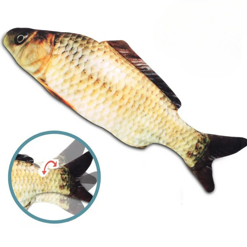 Brinquedo Interativo Para Gatos: Peixe Elétrico Que Vibra e Se Move