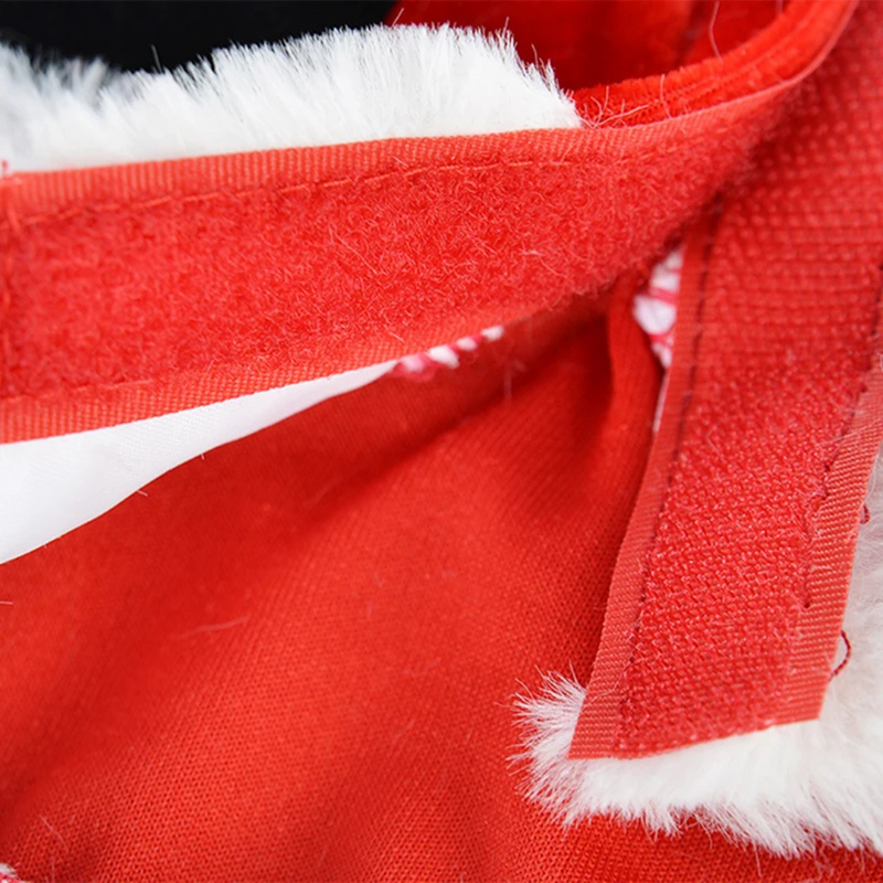 Casaco Natalino com Capuz de Papai Noel para Cães e Gatos Pequenos - Conforto e Estilo Festivo para Seu Pet