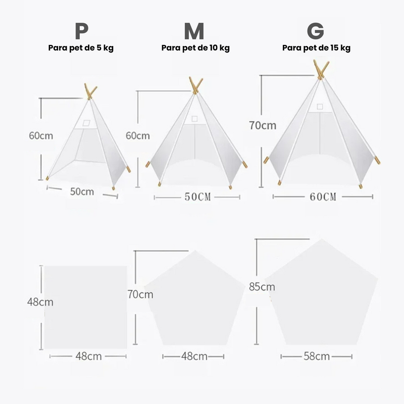 Refúgio Confortável Para Gatos e Cães: Cabana Tenda com Almofada