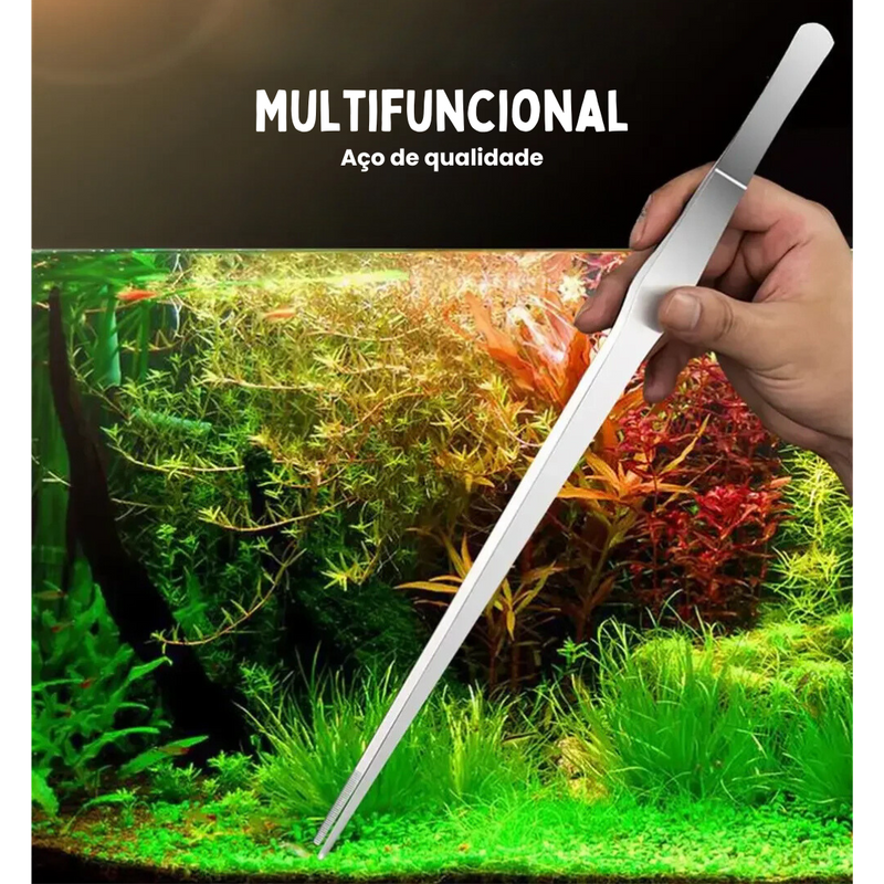 Pinça Prática para Plantas Aquáticas em Aquário – Transforme Seu Tanque de Peixes com Facilidade