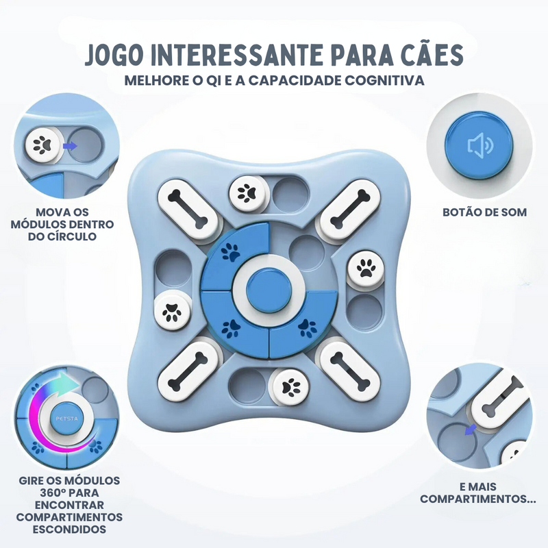 Brinquedo Labirinto Para Cachorros: Estímulo Divertido e Alimentação Lenta com Petiscos