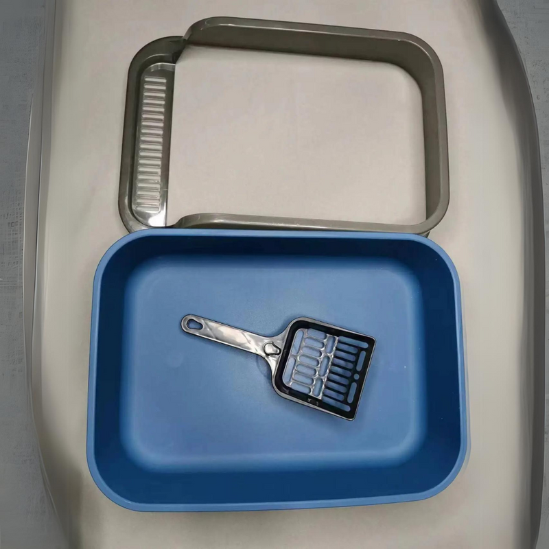 Caixa de Areia Semi Fechada para Gatos com Borda e Pazinha Inclusa - Conforto e Praticidade na Limpeza