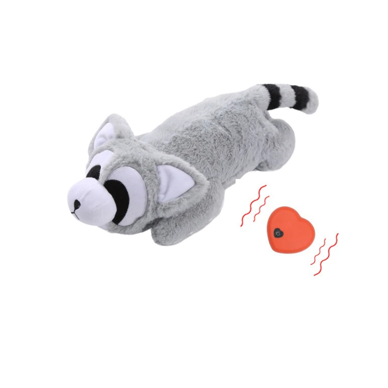 Brinquedo Pelúcia Calmante com Vibração e Batimentos Cardíacos para Aliviar a Ansiedade dos Cachorros