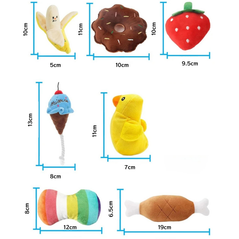 Caixa Encantada com 7 Brinquedos de Pelúcia para Aconchegar Seu Cão e Gato