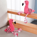 Pelúcia Flamingo com Corda: Brinquedo Ideal para Diversão e Conforto do Seu Cachorro