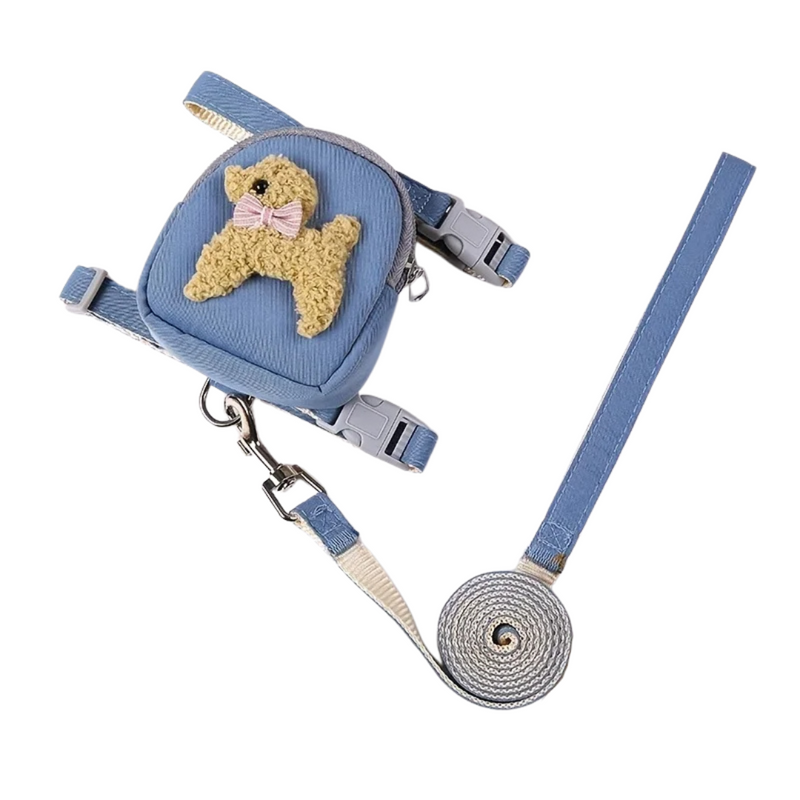 Mochila Prática para Cachorro com Guia e Espaço para Acessórios