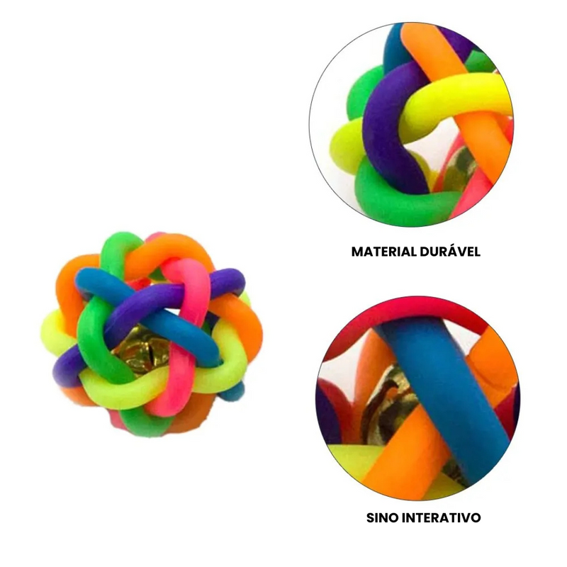 **Brinquedo Trançado com Guizo para Cachorros – Diversão e Estímulo para Seu Melhor Amigo**