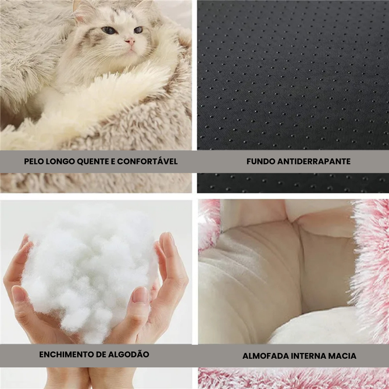 Caminha Oca Aconchegante e Aveludada para o Conforto do Seu Pet