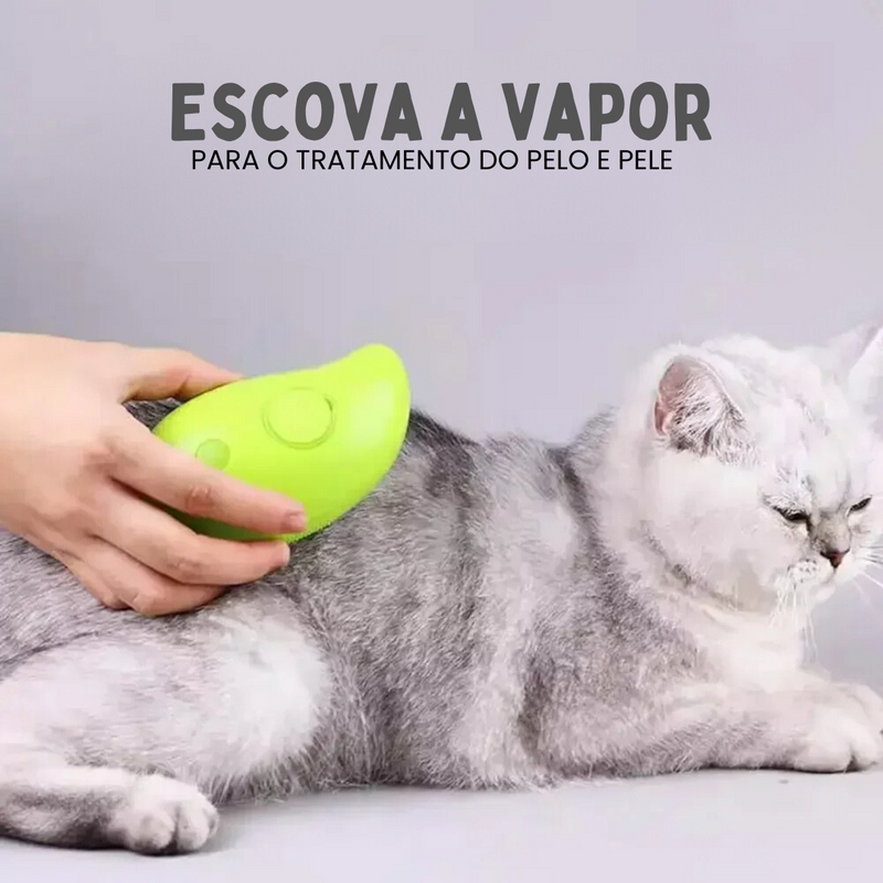 Escova a Vapor para Conforto e Remoção de Pelos