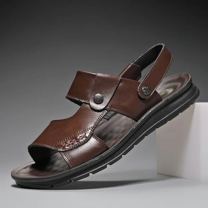 Sandália Livia Confort: Conforto e Estilo em Couro Genuíno