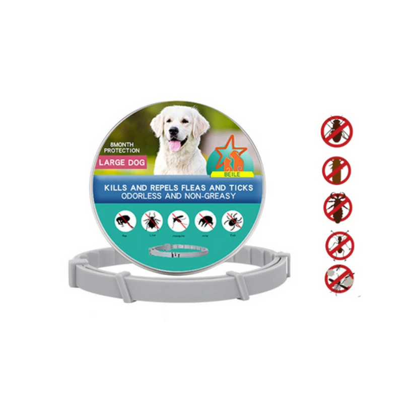Coleira Repelente Antiparasitário para Proteção Eficaz Contra Pulgas e Carrapatos