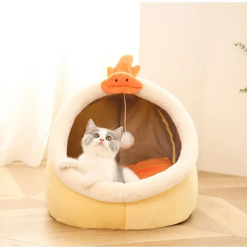 Cama Acolchoada Iglu para Gatos: Conforto e Segurança para Seu Pet